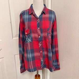 Dizzy Lissy Red Plaid Button Up A1*